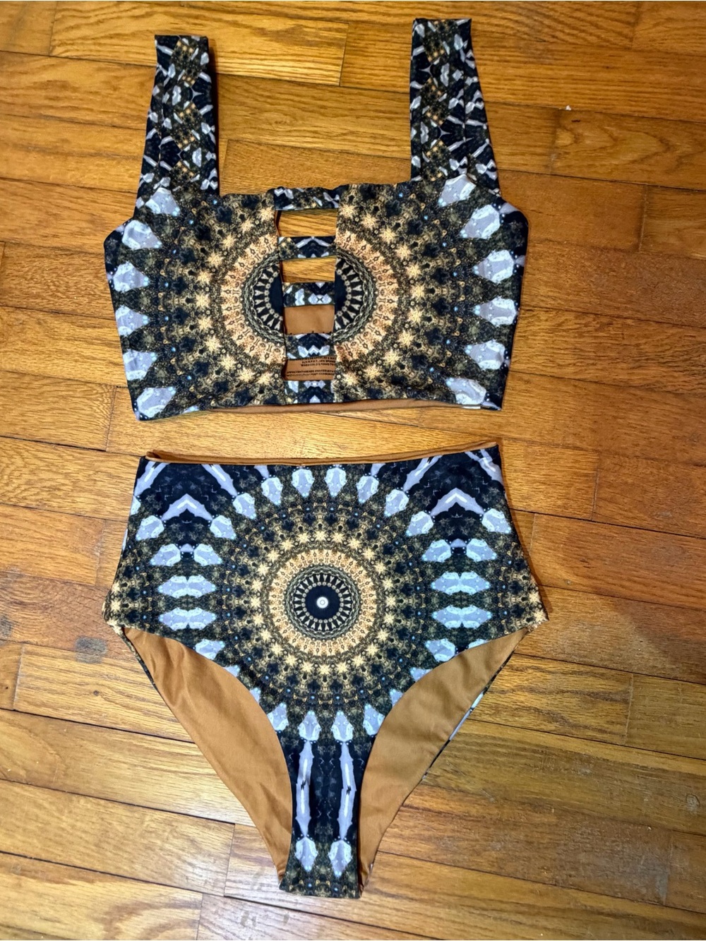 Wolven Boho Mandala Print Two-Piece Swimsuit